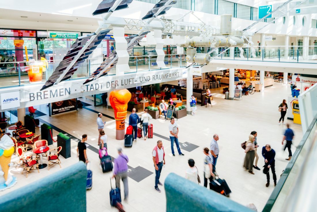 Bremen Airport's arrival hall