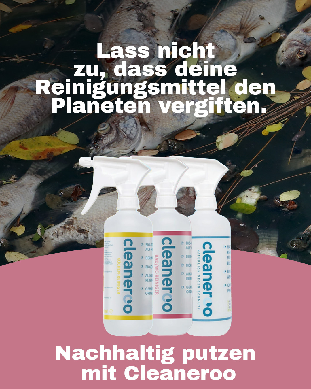 Werbeplakat für Reinigungsmittel