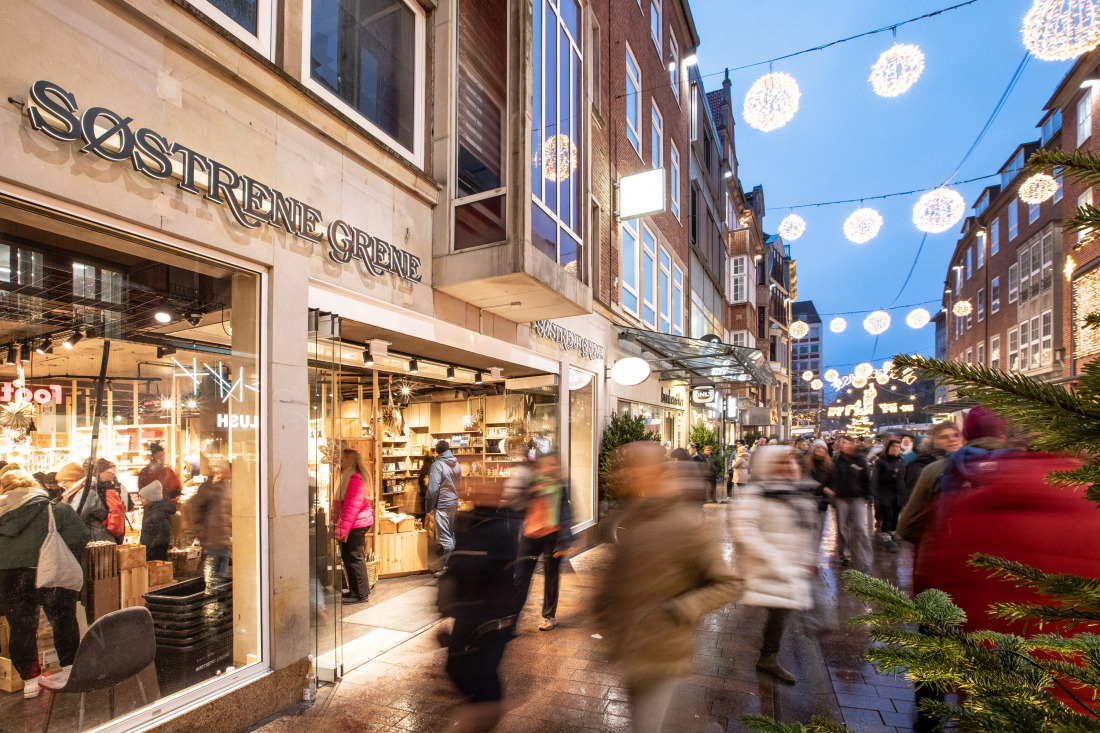 Shopfront during the Christmas season