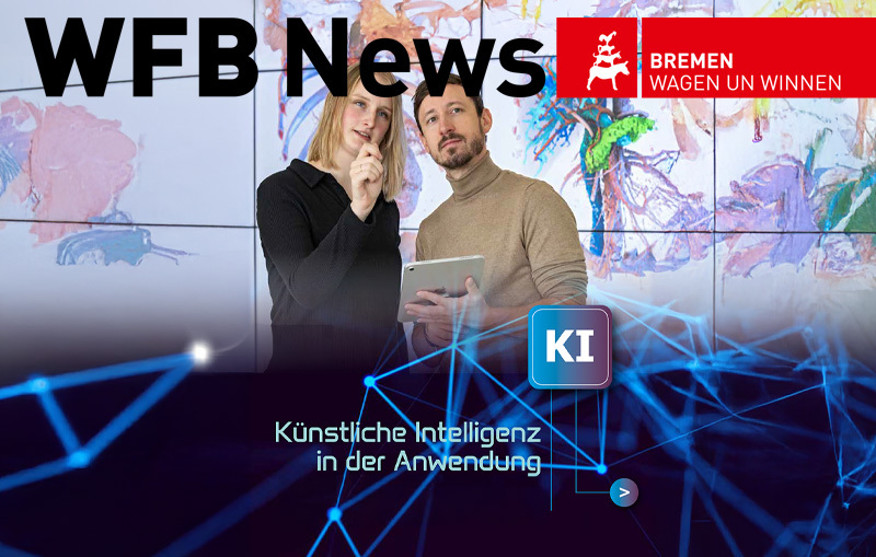 Kundenzeitschrift WFB News mit Titelthema "Künstliche Intelligenz in der Anwendung"