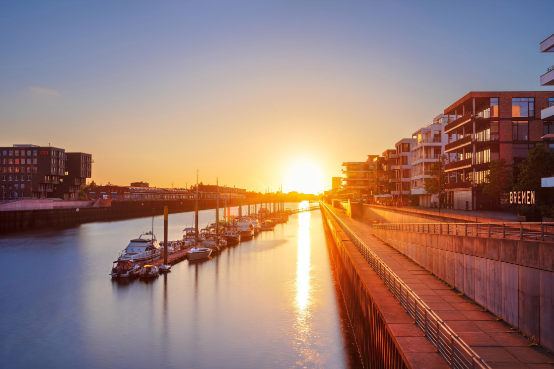 Sunset by the river