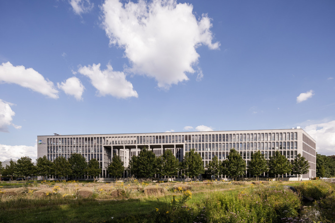 View of the building from a distance